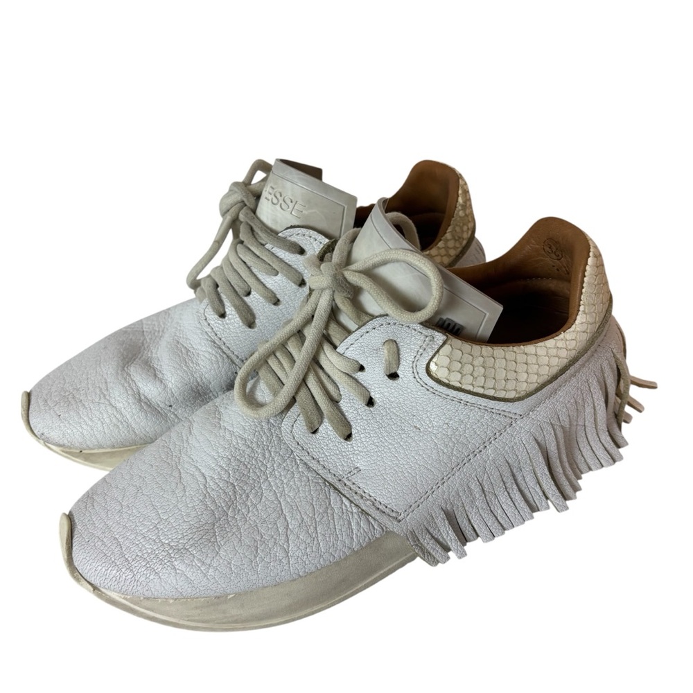 Esseutesse Fringe Sneakers white women’s size US 6 EU 36 - Picture 6 of 11